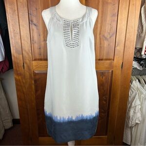 NEW - Banana Republic 100% Silk Ombre Beaded Sheath Dress with Side Pockets